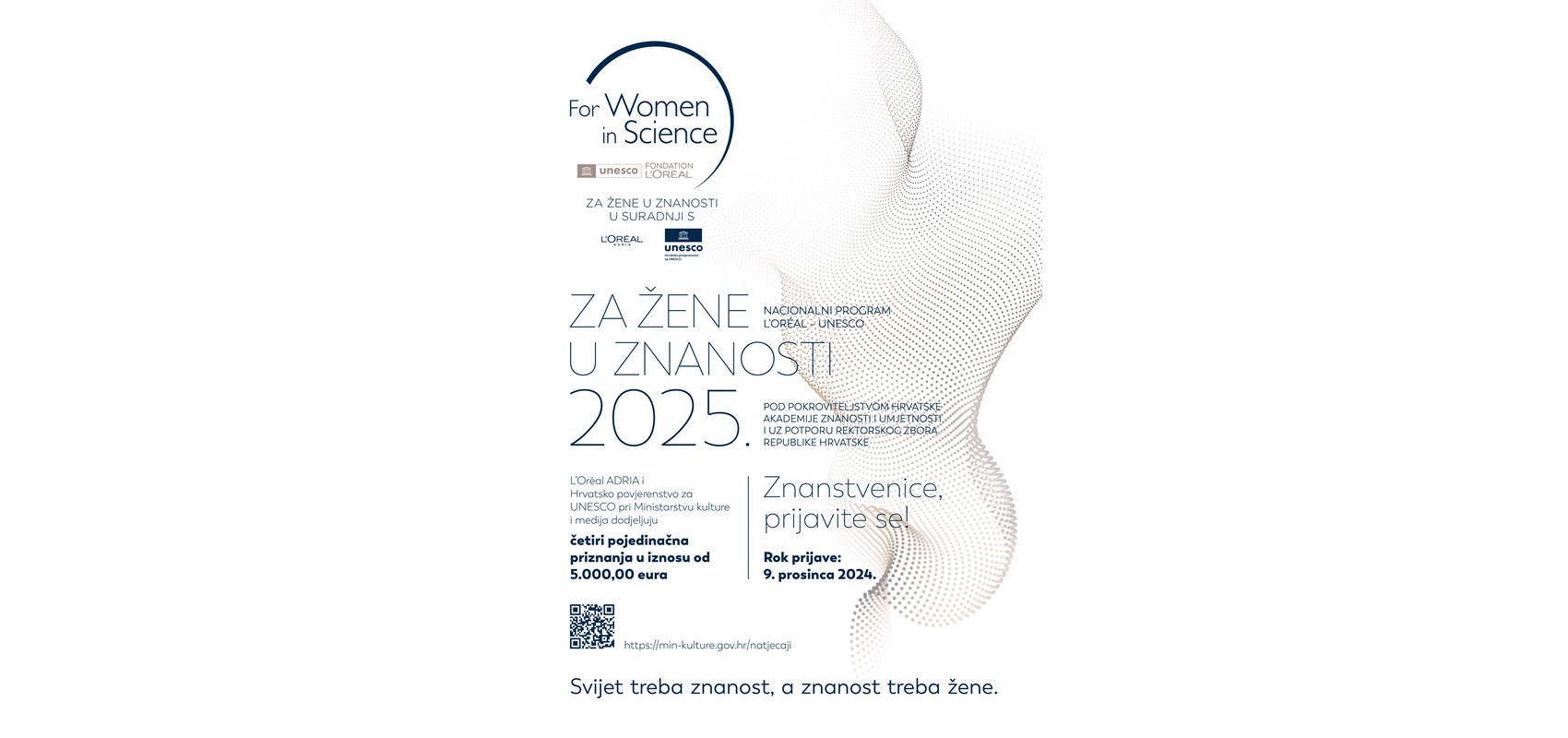 Natječaj za Nacionalni program L'Oréal-UNESCO „Za žene u znanosti“ 2025.